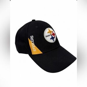 Pittsburgh Steelers NFL Team Apparel Hat Adjustable Black Gold